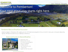 Tablet Screenshot of pembertonbandb.com